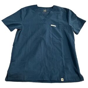 Perilla Dark Blue Scrub Top Hospital Medical Nurse Doctor Size Med NWT #5088